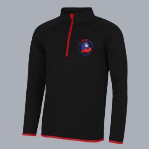 Mens Cool Half Zip Sweat - Frank Bruno Foundation Round Logo