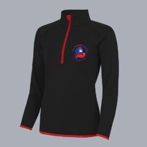 Ladies Cool Half Zip Sweat - Frank Bruno Foundation Round Logo