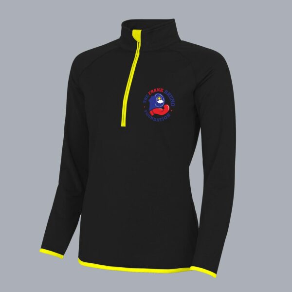 Ladies Cool Half Zip Sweat - Frank Bruno Foundation Round Logo - Image 3