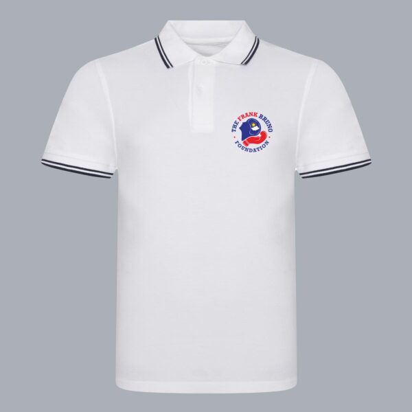 Unisex Stretch Tipped Polo - Frank Bruno Foundation Round Logo - Image 2